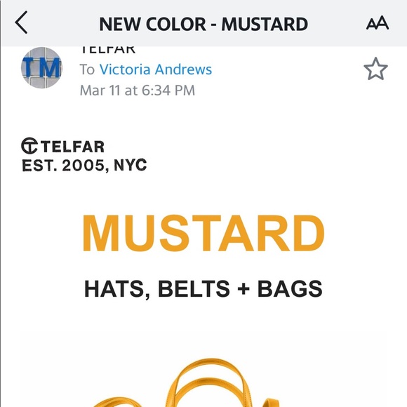 Telfar Medium Bag New Color ( Mustard) Came Out March 14,2022. 100% Authentic. - Picture 8 of 13